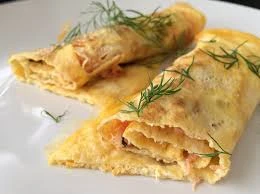 omelet met zalm
